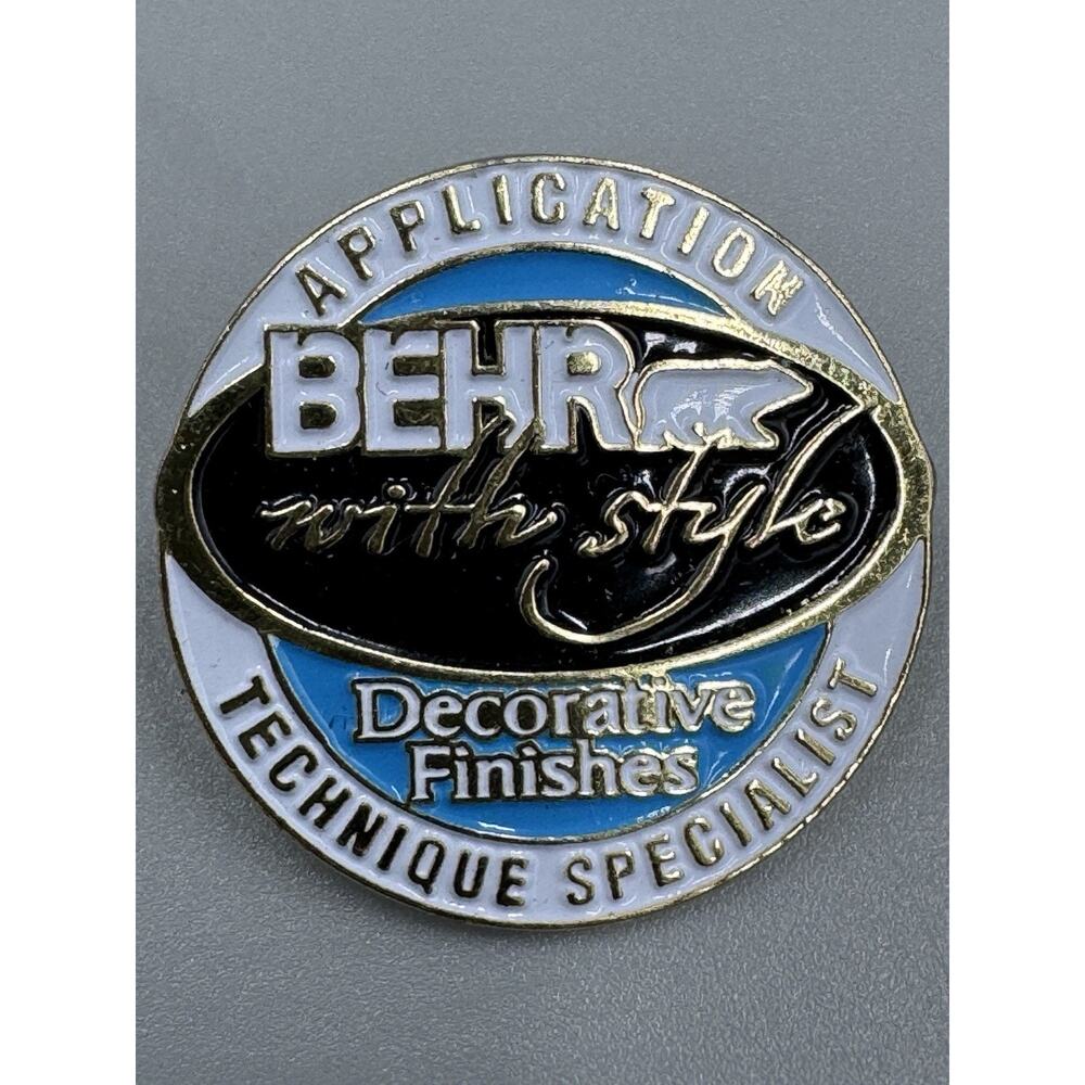 Vintage Behr Application Technique Specialist Lapel Pin